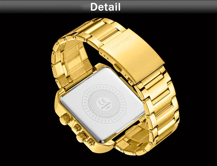 BOAMIGO Analog Digital Luxury Steel Large Dial Watch For Men