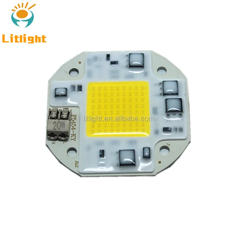 Driverless White Color, Full Spectrum High Power 20W 30W 50W 110V 220V 230V full  voltage 100-260V AC Cob Led chips F5454