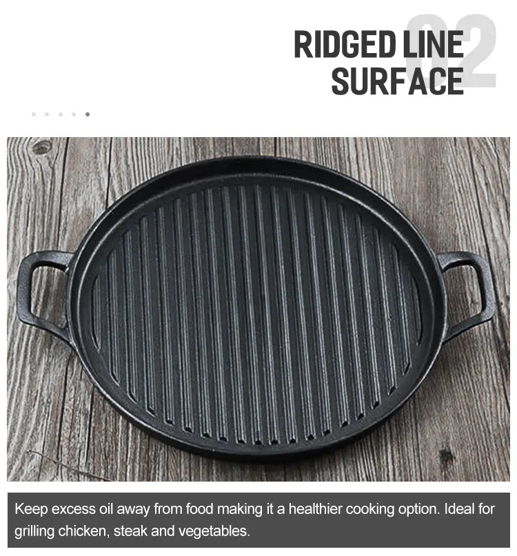 Cookercool Round Cast Iron Korean Bbq Flat Grill Griddle Buy Cast Iron Griddle,Flat Griddle