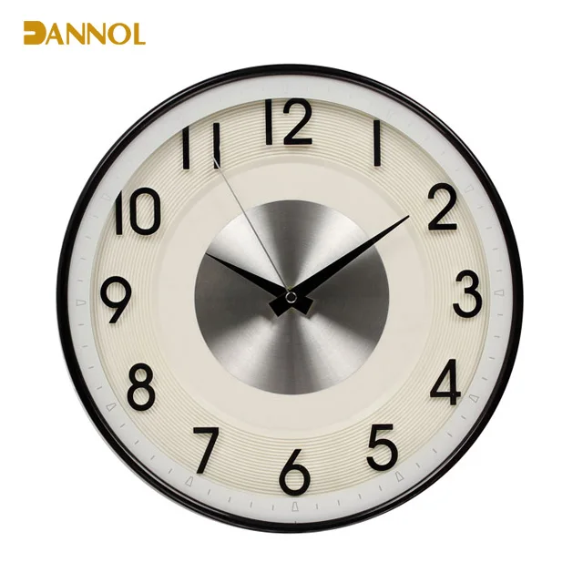30cm Thin Frame Plastic Wall Clock With Aluminium Dial Dannol Brand