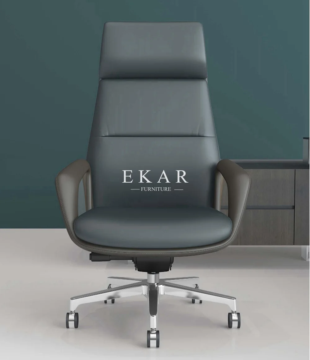 Foshan Modern High Back Executive Chairs Genuine Leather Office Chair factory