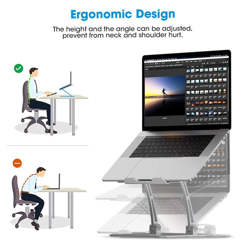 Laptop Stand Holder,Multiangle Stand With Heatvent To Elevate Laptop
