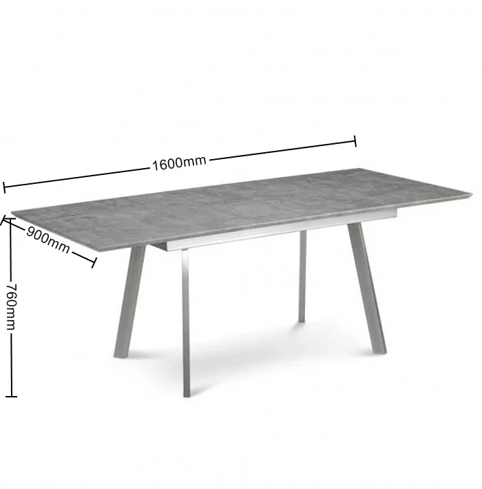 New hot sale household extendable stainless  steel legs dining  table
