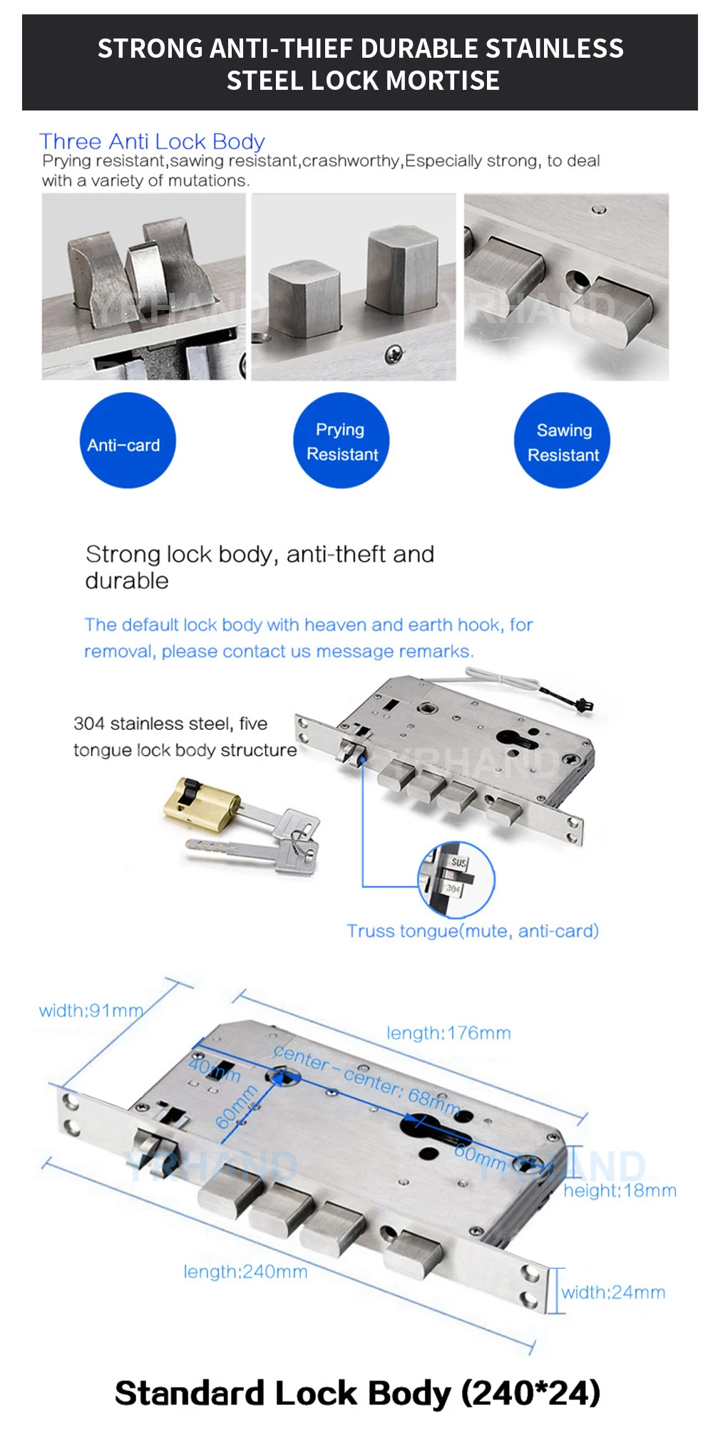 Automatic Digital Wifi Smart Face Recognition Door Lock with Tuya APP - ANKUX.COM