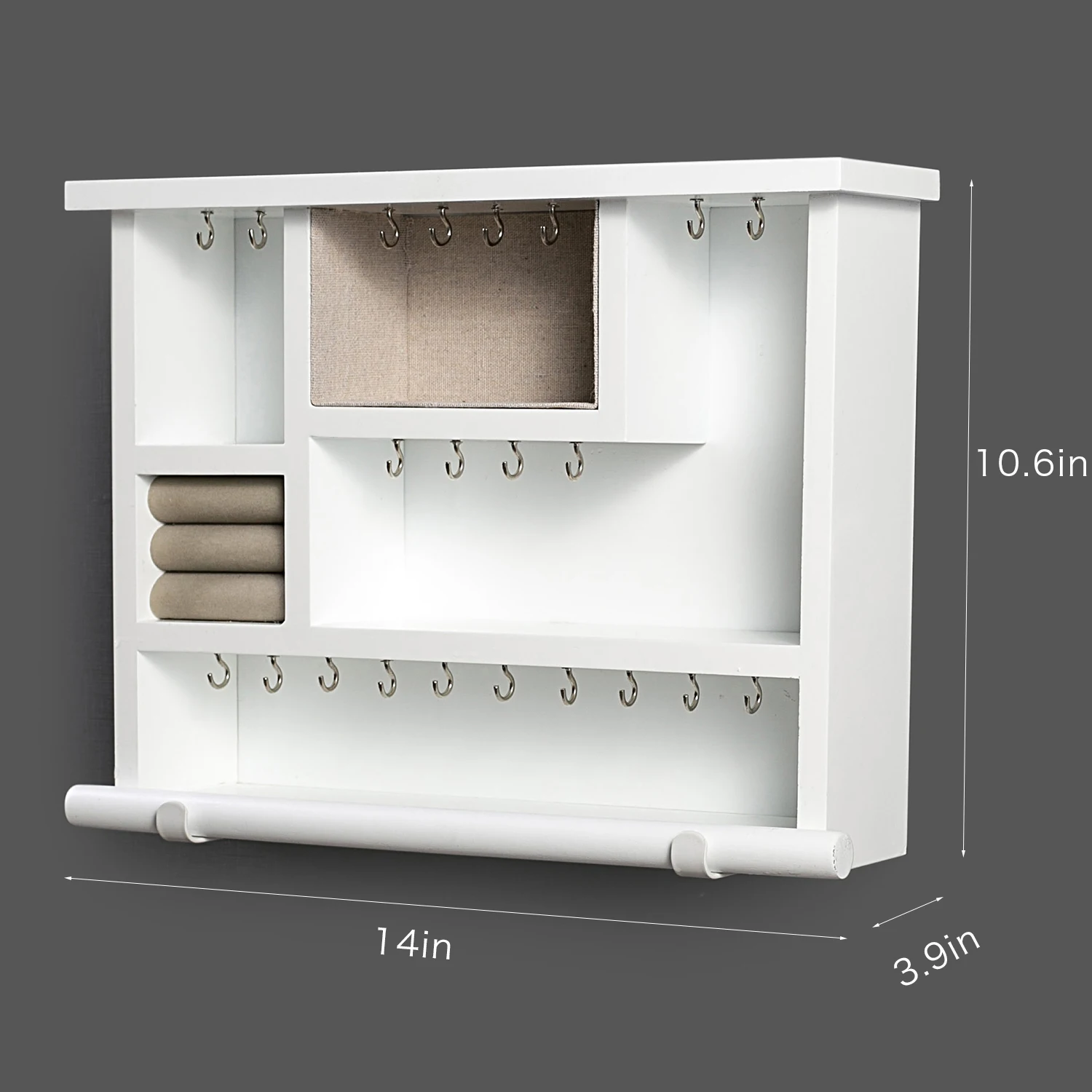 2020 Newest White Hanging Jewelry Organizers Wall Mounted Jewelry