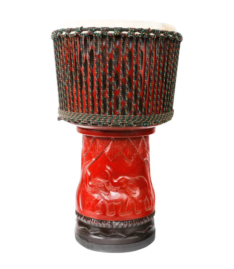13'' Wooden Leather Djembe African Drum(craved)elephant Buy Djembe