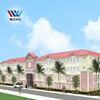 Low cost pre engineering steel structure off site manufacture prefab school building projects for export