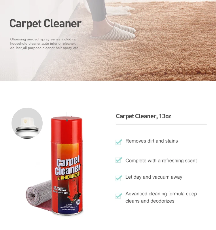 13oz Instant Aerosol Carpet Detergent Cleaner Spray For Odor Dirt Remover Buy Carpet Detergent
