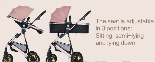 Anti-explosion Wheels High Landscape Baby Stroller