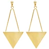 shiny jewelry long triangle dangle earrings long for girls
