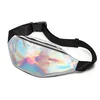 2019 promotional trending fanny pack belt purse colorful laser reflective waist bag for women