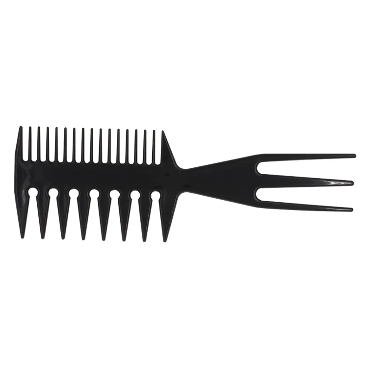 BLACK 3 x3" Single Hair Comb Twistor Thick Hair 5 prong Plastic Slide Decorate 