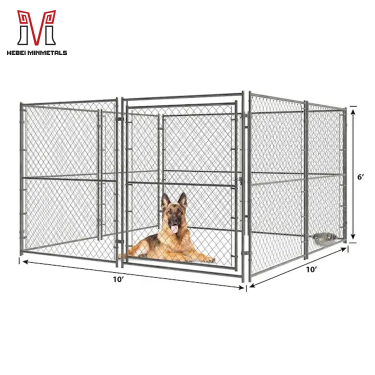 Custom 10x10x6 Quality Outdoor Used Chain Link Dog Kennel Lowes Closed ...