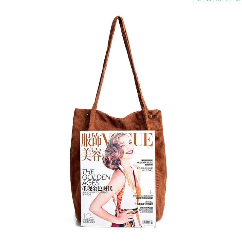 Corduroy Tote Bag for Women , Shoulder Bag with Inner Pocket For Work, best shopping bag