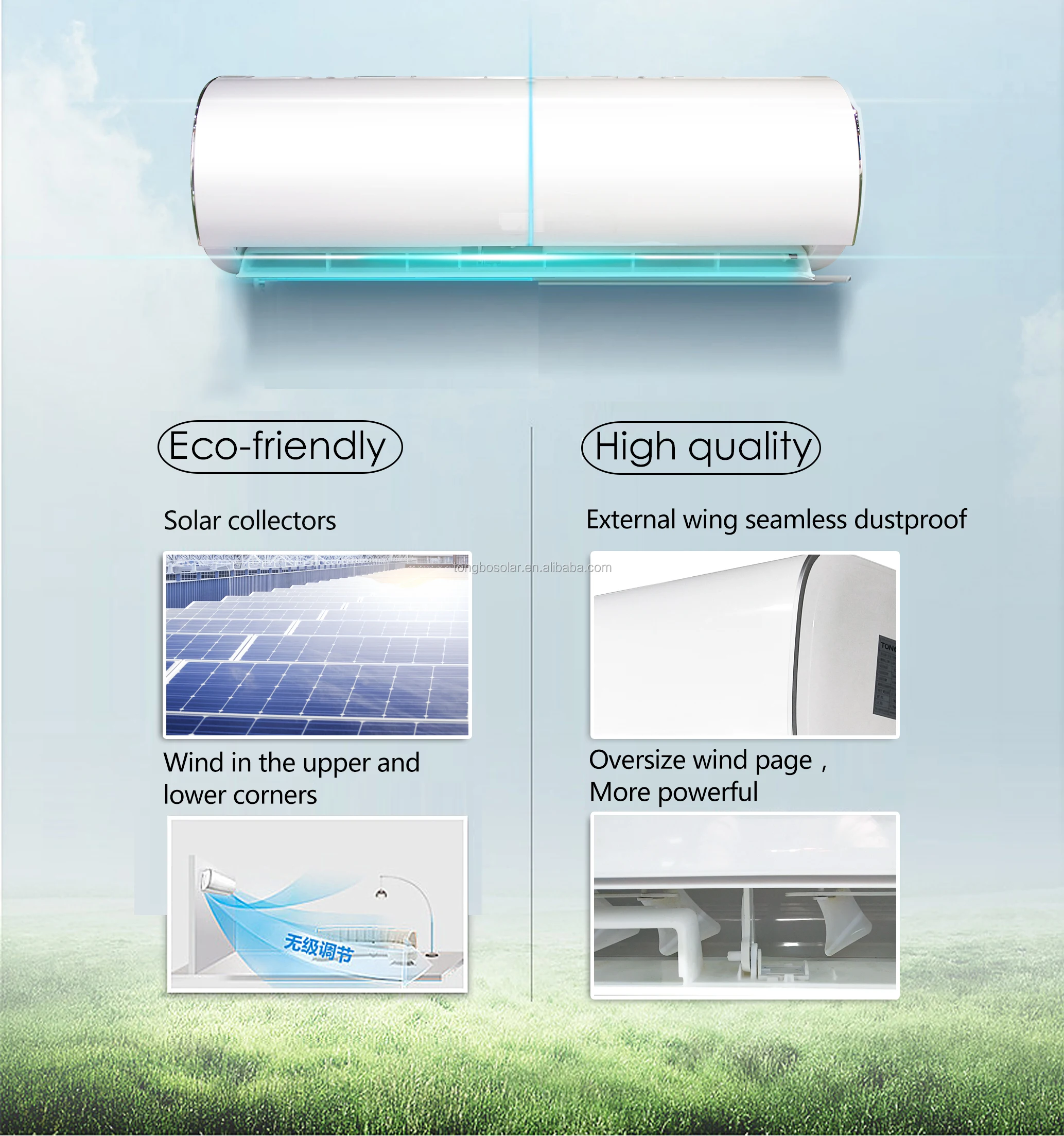 18000 Btu Solar Air Conditioner Split System 48v Solar Air Conditioner Wall Split Air Condition 6147