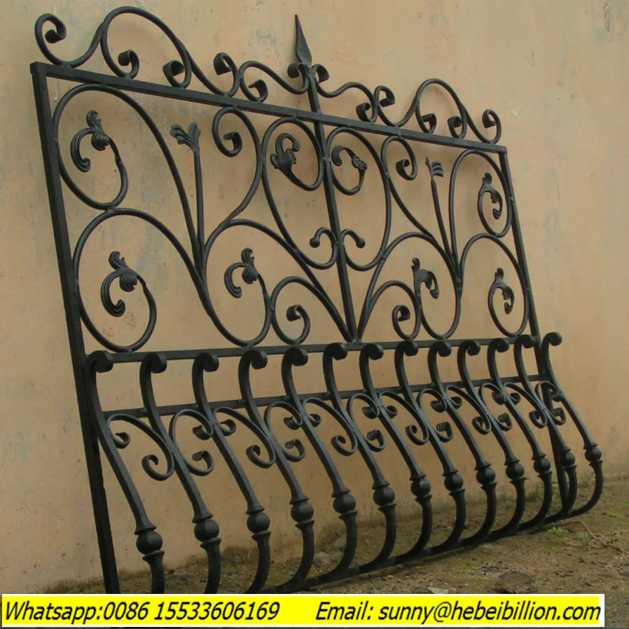 Security Galvanized Steel Fixed Window Grill Design Wrought