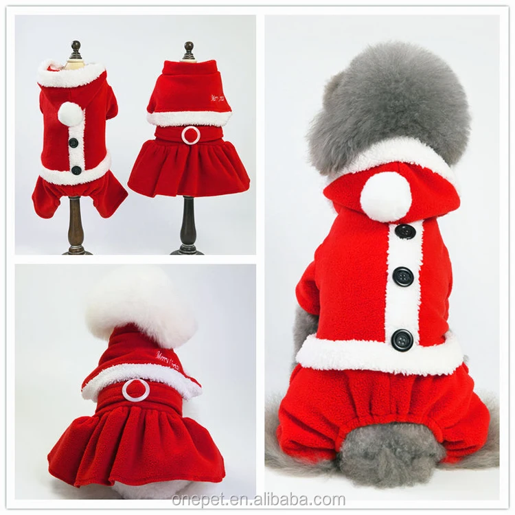 Santa Clothes For Pet Celebrating Christmas Hat And Scarf For Cat Dogs ...