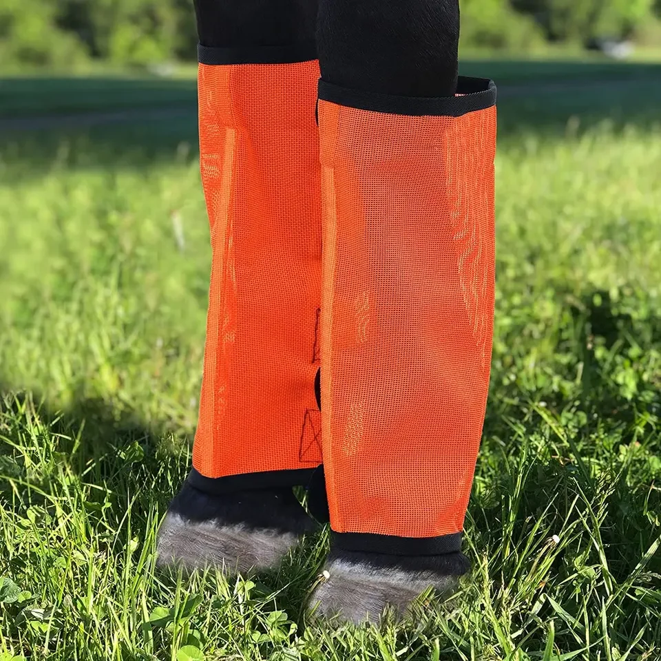 Custom Logo Sports Tendon Boots Mesh Elastic Lightweight Horse Leg