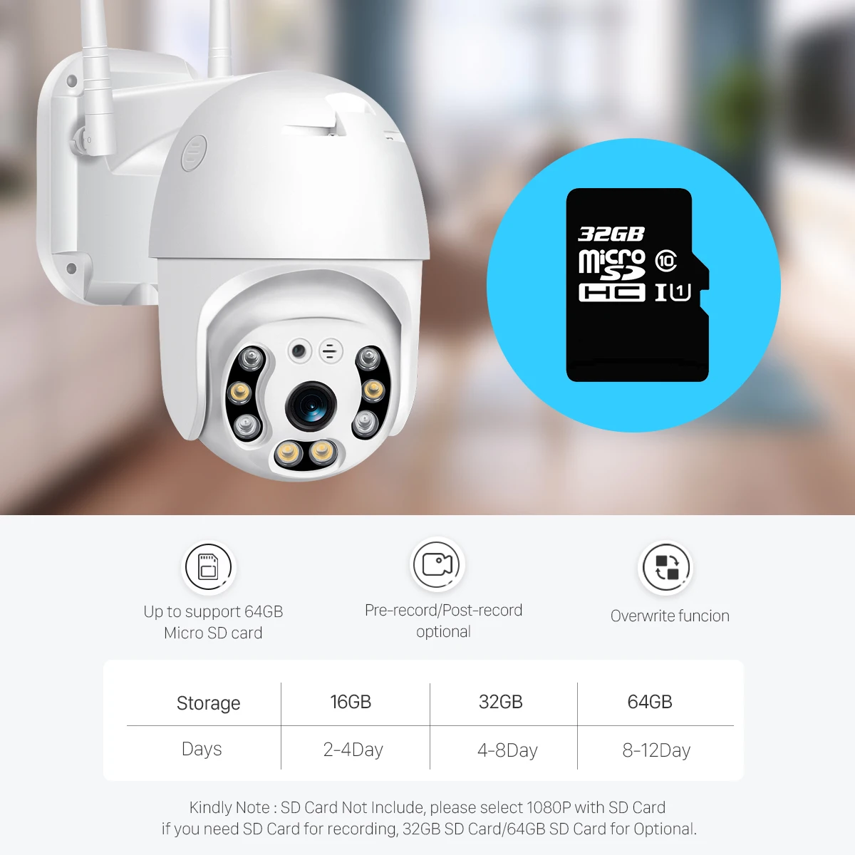 Cctv V380 App Security 2mp Outdoor Ptz Camera Small Outdoor Wifi Ip