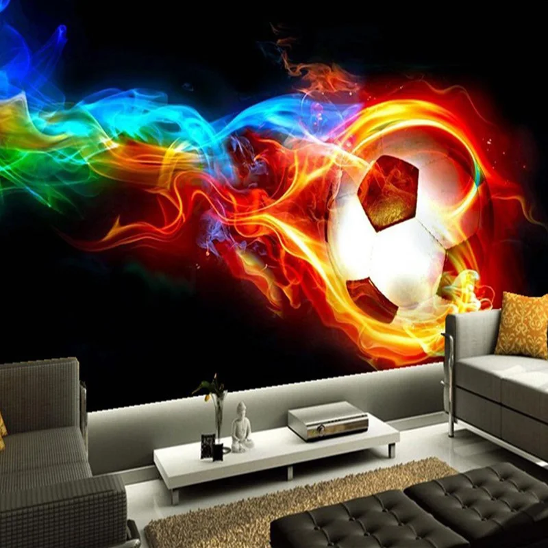 مخصص 3d جداريات خلفيات الحديثة الفن التجريدي اللون المشارب لهب كرة القدم تصاميم غرفة المعيشة ديكور غرفة نوم ورق الحائط buy خلفية ملصق ثلاثية الأبعاد خلفية حساسة للحرارة كتالوج