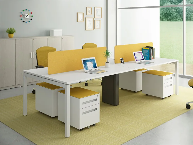 European Style Modern White Office Table Staff Modular Desktop Table Bureau  4 People Office Desk Workstation - Buy Office Desk,Office Table Staff,Table  Office Desk Product on 