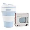 350ml BPA Free Custom Logo Lightweight Safe To Hold Silicone Folding Beautiful Water Coffee Cup