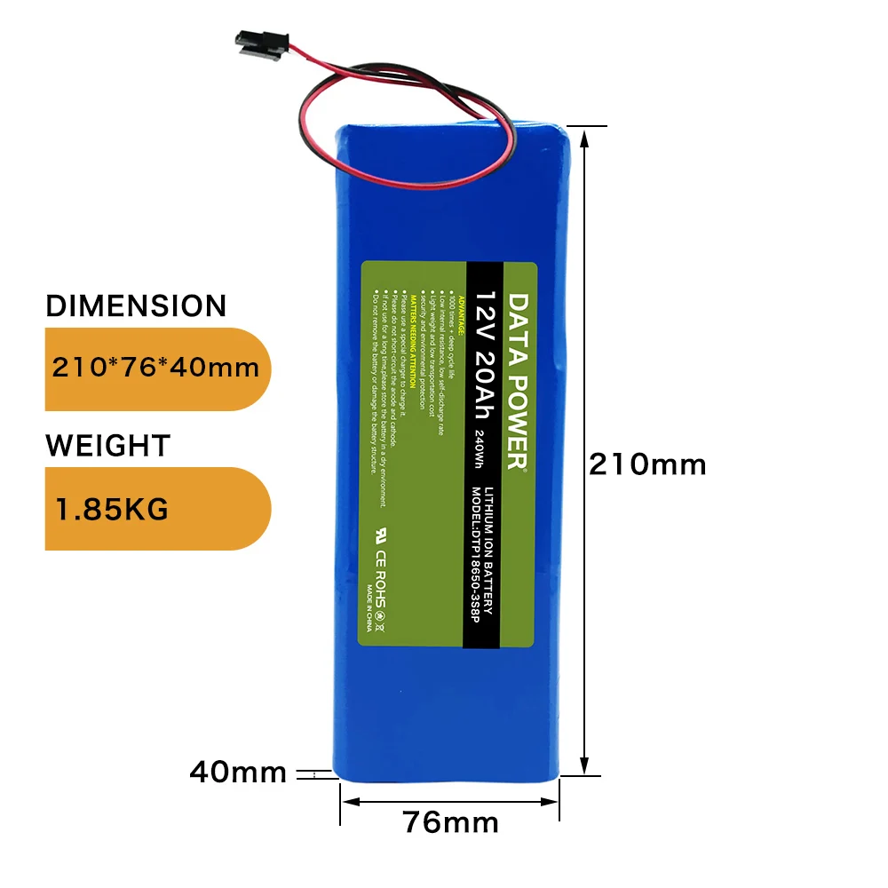 18650-3s8p Lithium Ion Battery 12v 20ah 240wh Batteries - Buy Lipo ...