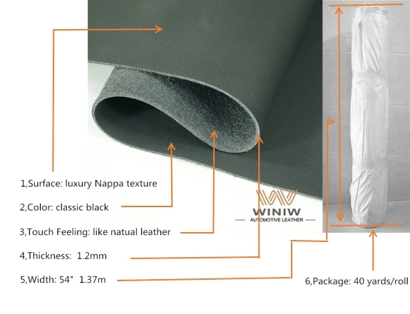 Classic Style Wholesale Price Eco-Friendly Nappa Leather Fabric For Car Interior Upholstery Material