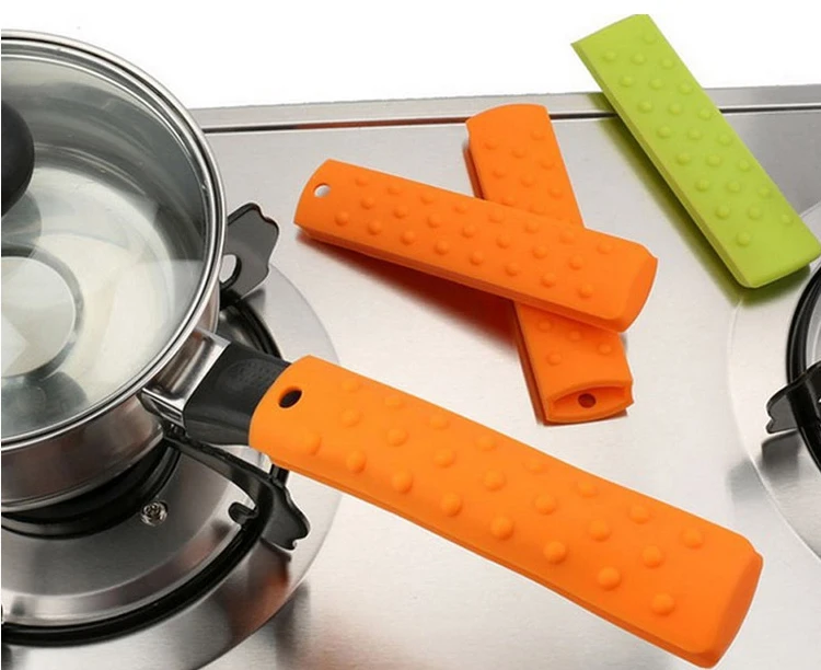Heat Resistant Soft Silicone Rubber Handle Cover Protection Sleeve