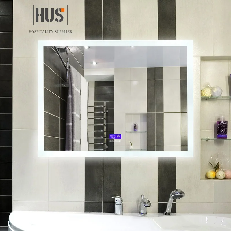 1000 800 bathroom backlit led light bath mirror  anti fog anti water led bath smart mirrors