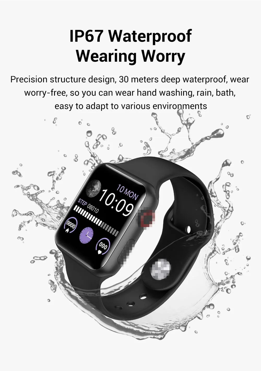 Body Temperature Smart Watch W58 pro Blood Pressure Monitor Healthy Smart Watch Bracelet