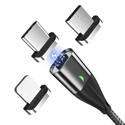 
Free Shipping TOPK Fast Charging 3A LED Mobile Phone Magnet USB Charging Cable 