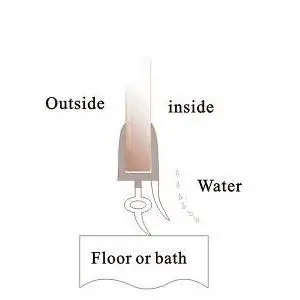 product sample free glass shower door transparent pvc waterproof seal strip shower sealing strip bottom door for 4 6mm-9