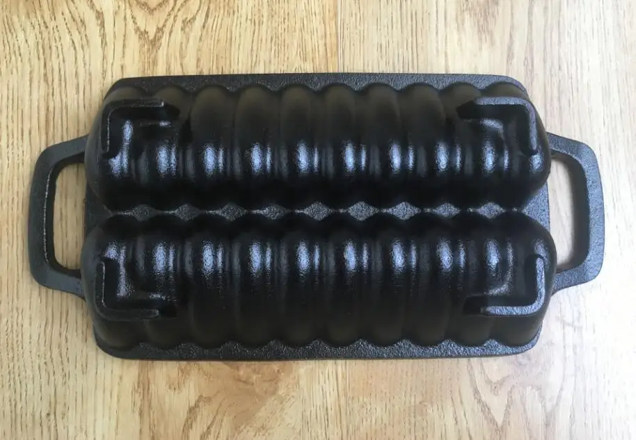 Outset Shrimp Cast Iron Grill And Serving Pan,Nonstick Cast Iron