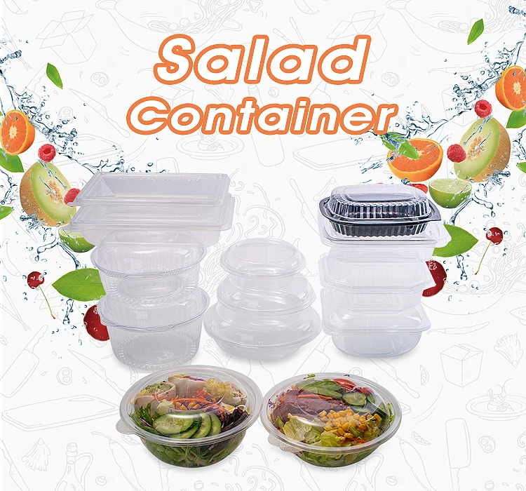 Fruit Vegetable Plastic Salad Box Container Pet Pla Salad Bowl Buy