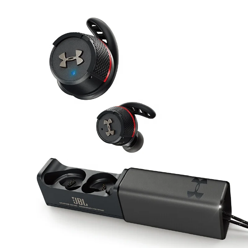 

high quality UA FLASH true wireless blue-tooth ports earphone in-ear earplugs waterproof and weatproof mall black box For JBL,2 Pieces