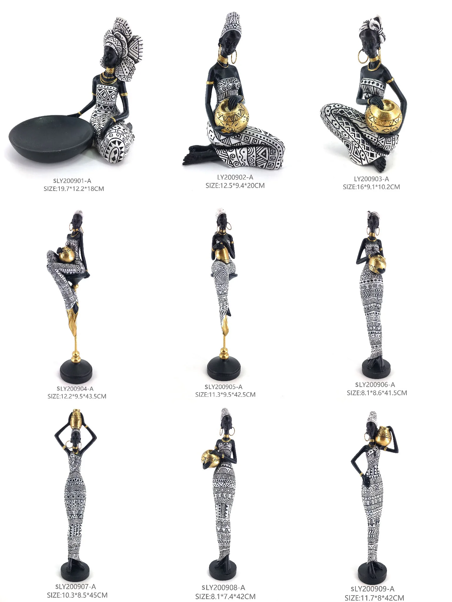 Polyresin Black Woman Ornament Resin African Figurines Buy Resin