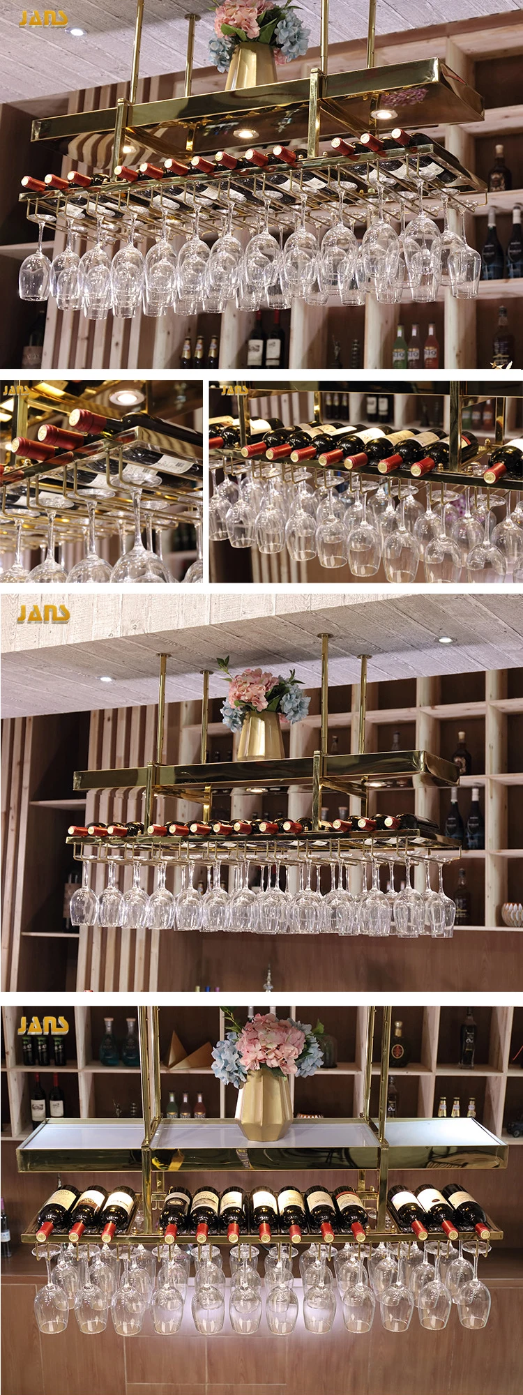 wine glass display rack on Custom Metal Stainless Steel Wine Rack Wall Mounted Wine Display Rack With Wine Glass Rack Hanging Buy Wine Rack Wall Mount Wine Rack Metal Wine Rack Product On Alibaba Com