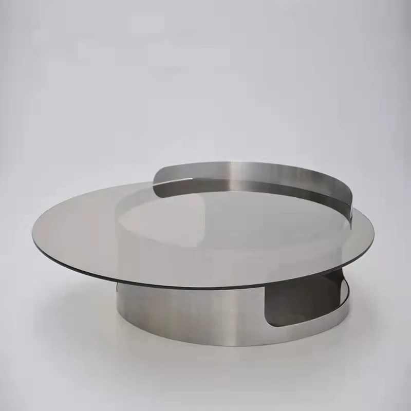 Modern Gold Glass Coffee Table with Stainless Steel Frame for Luxury ...