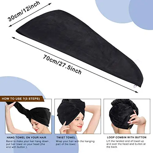 Super Absorbent Hair Drying Towel Quick Dry Hair Towel For Women For