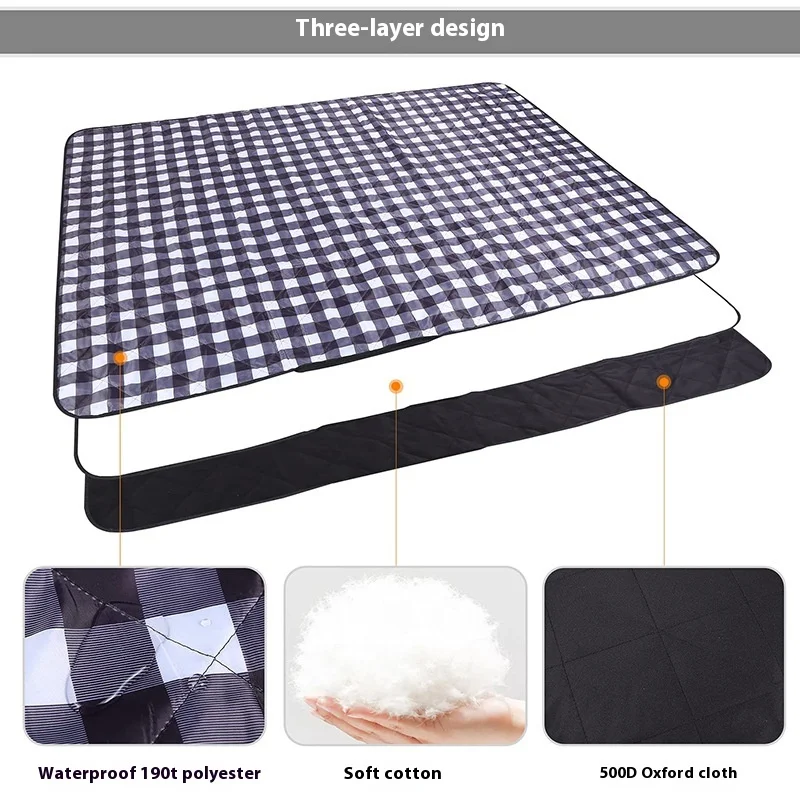 Hot Selling 600D Oxford Cloth Outdoor Sand Proof and Waterproof Foldable Lawn Cushion Stylish Picnic Mat/Rug /blanket