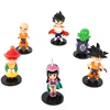 High quality 6pcs/set Dragon Ball Z Son Goku Gohan Vegeta PVC Action Figure for kid
