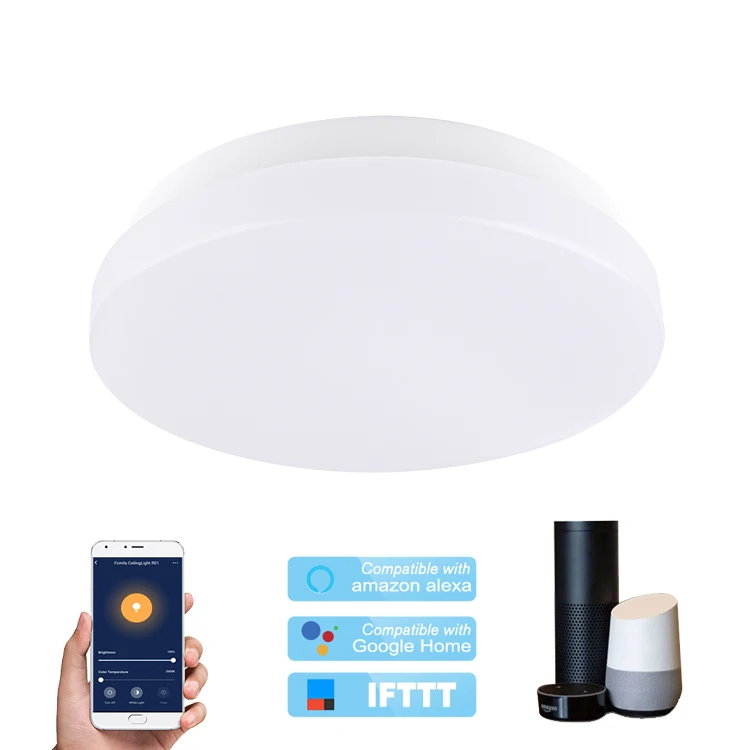 Wifi APP Control RGBW CCT Adjustable Surface Mounted Ceiling Lamp Smart LED Ceiling Light