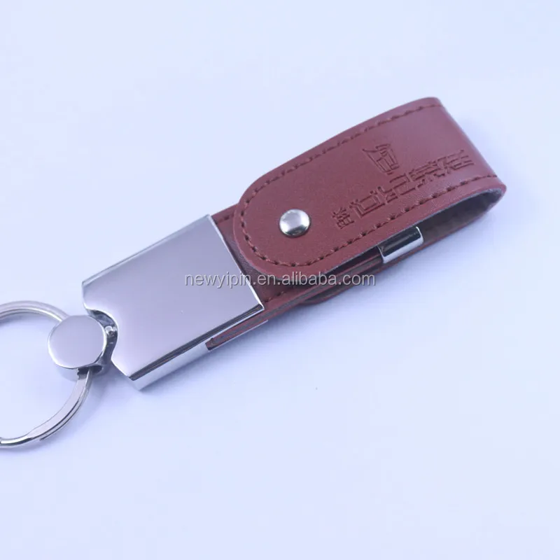 PU leather key chain USB flash drive disk custom logo 2.0 3.0 memory stick 32gb 64gb 128gb otg micro USB stick gifts - ANKUX.COM