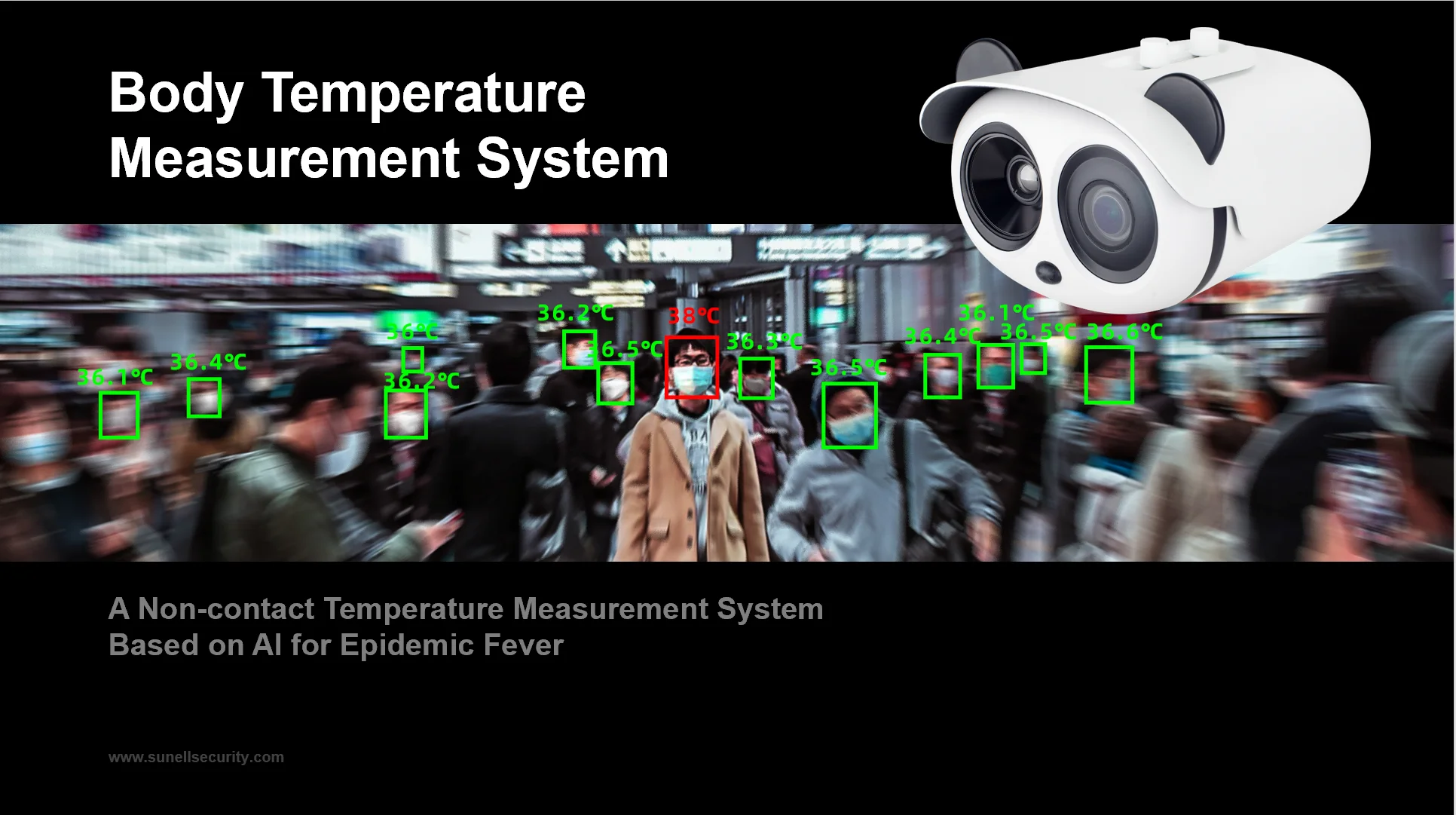 TEEJOIN Security CCTV Human Body Temperature Measurement Thermal Scanner Imaging Screening Camera Thermique Thermal Camera