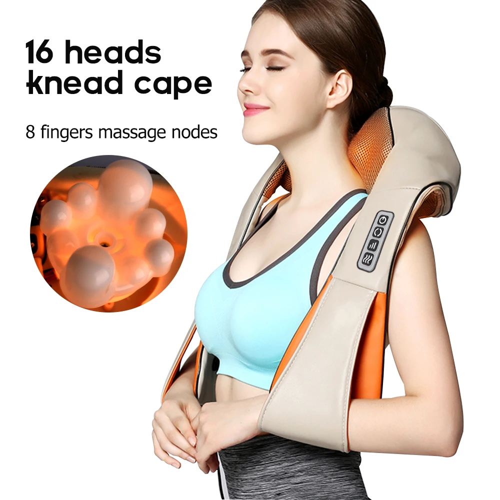 Dropshiping Luxury 3D 16 Button Relaxation Handheld Electric Neck Shoulder Shiatsu Massagerfor Back And Neck