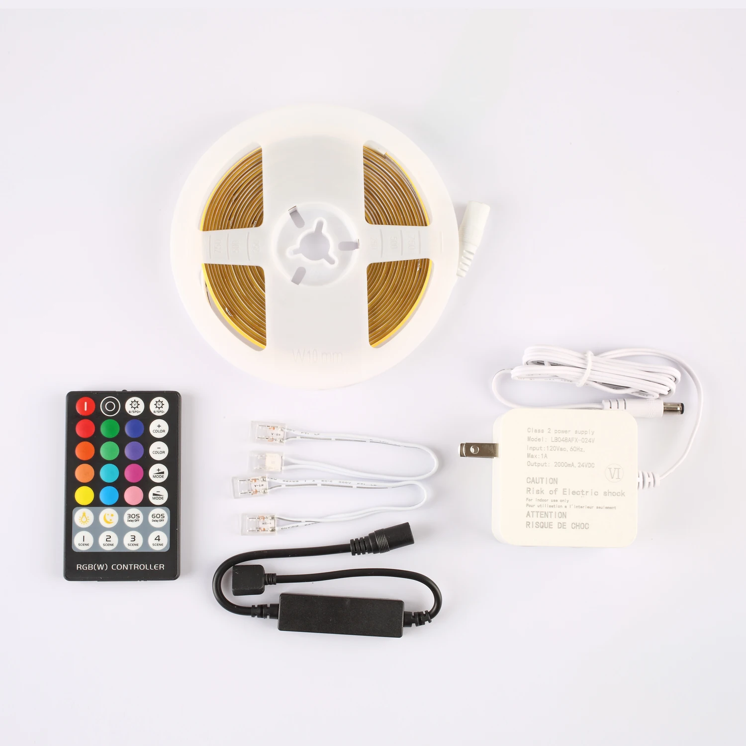 LED Strip kit with 24VDC Driver, High CRI 90 with 100lm/w and DIY connector with RGB/CCT/Single Color