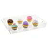 Small tray for serving food /clear acrylic cake tray
