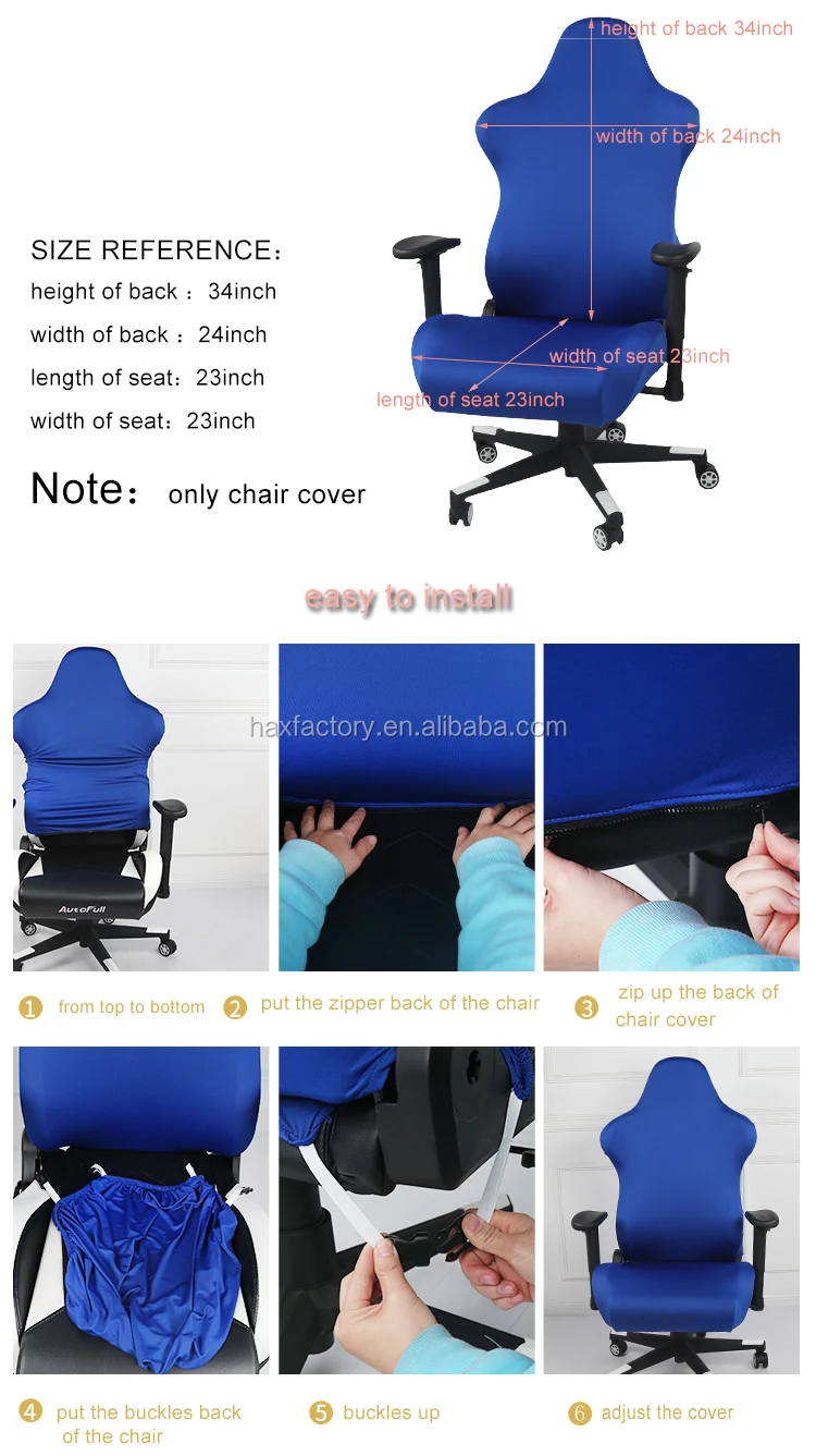 venta caliente más barato spandex ordenador de oficina gamer stretch silla  cubre para silla giratoria slipcovers silla de carreras