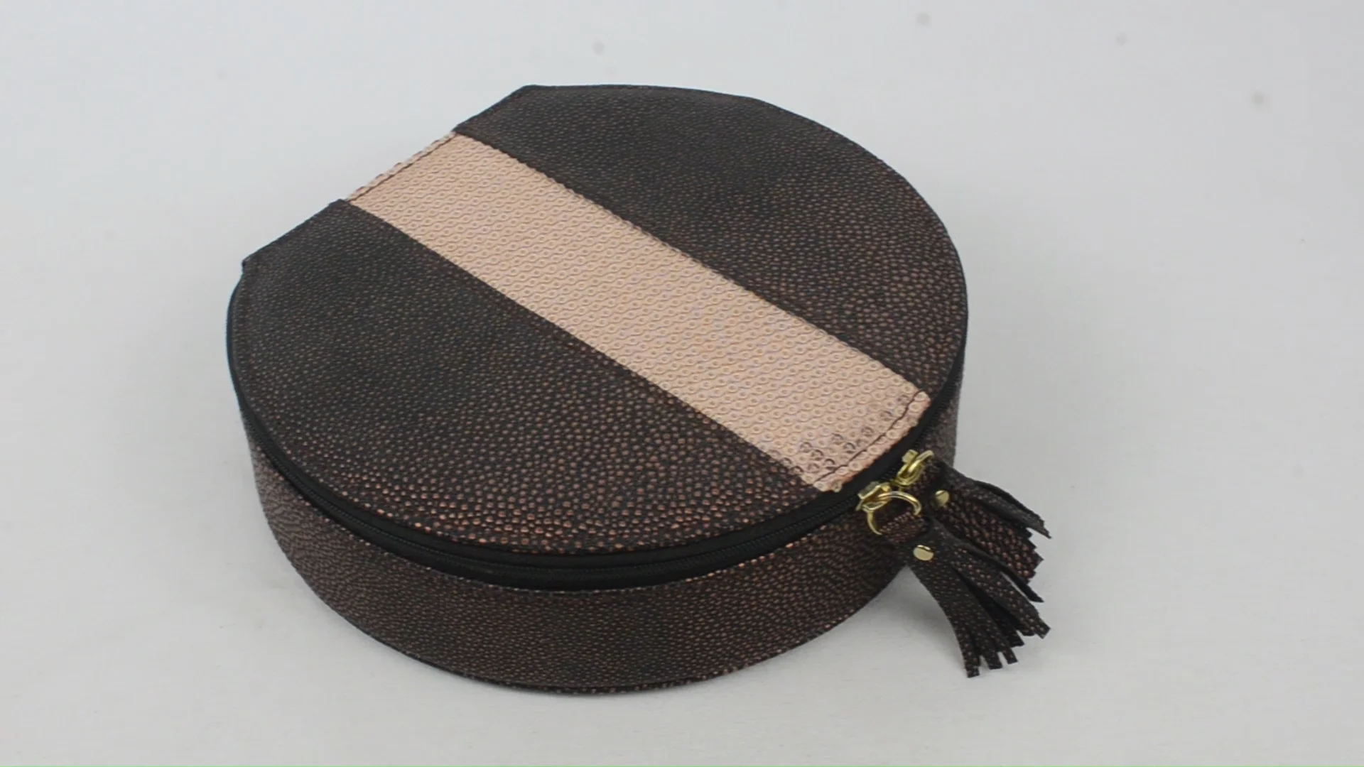 women girls organizer earring pu leather portable jewel case